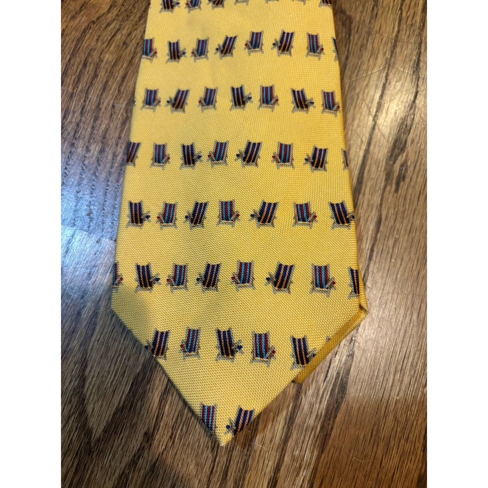 Men's Off Island Tommy Bahama 100% Silk Beach Chair‎ Neck Tie NWT